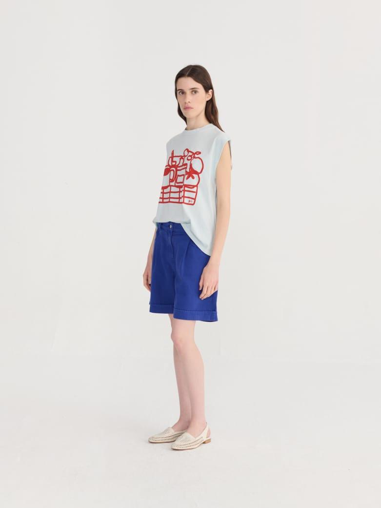 Bobo Choses Cookery Festival Sleeveless T-shirt Damen hellblau